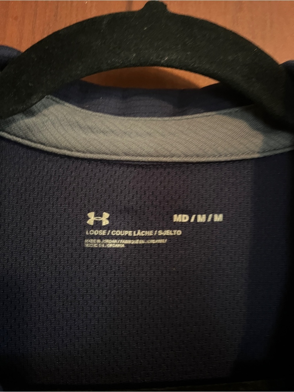 Under Armour Men's Navy Polo with Gray Accents - Picture 2 of 3